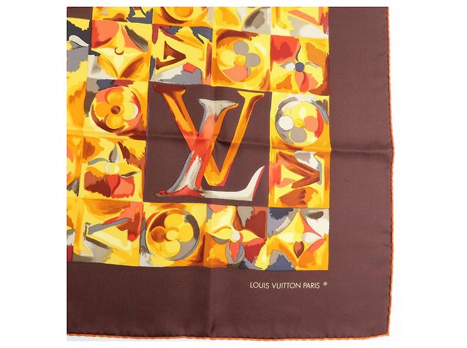 Louis Vuitton Monogram Carre Au Fil Du Temps Silk 100% Scarf M71120 - vista 6