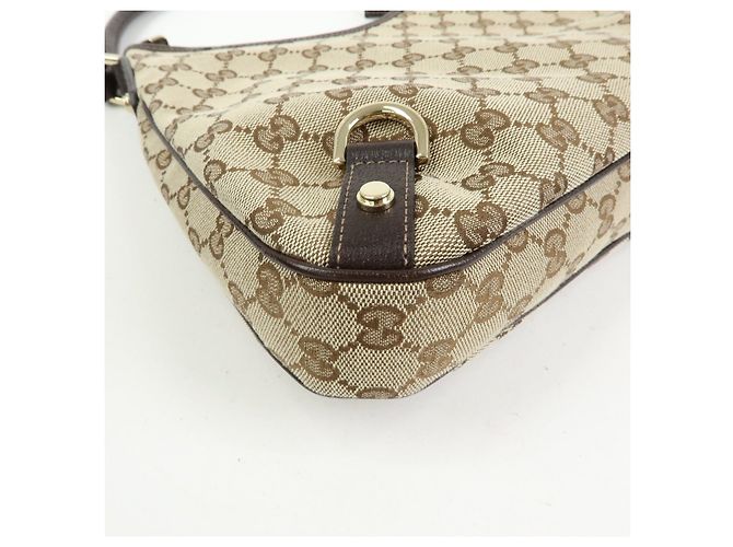 Borsa a tracolla GUCCI Abbey Canvas Leather Brown 130738 - vista 10