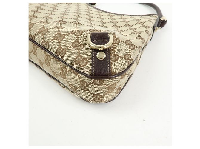 Borsa a tracolla GUCCI Abbey Canvas Leather Brown 130738 - vista 11