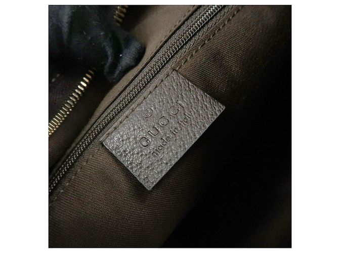 Borsa a tracolla GUCCI Abbey Canvas Leather Brown 130738 - vista 18