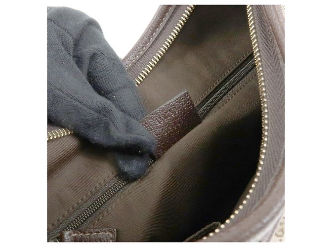 Borsa a tracolla GUCCI Abbey Canvas Leather Brown 130738 - vista 19