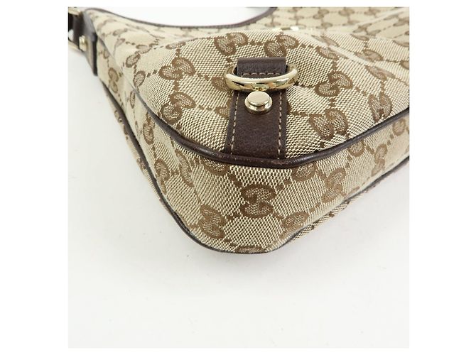 Borsa a tracolla GUCCI Abbey Canvas Leather Brown 130738 - vista 8