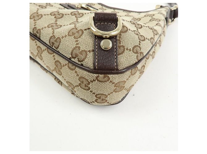 Borsa a tracolla GUCCI Abbey Canvas Leather Brown 130738 - vista 9