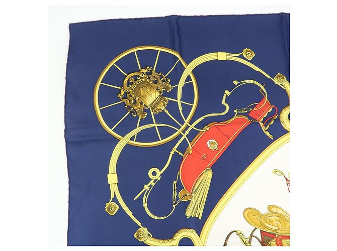 Hermès HERMES Carre 90 Seidentuch 100% Seide SPRINGS Navy Yellow - Ansicht 3