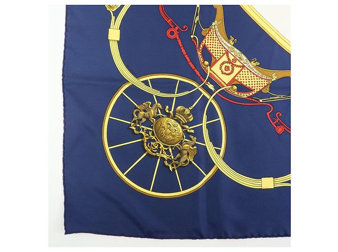 Hermès HERMES Carre 90 Seidentuch 100% Seide SPRINGS Navy Yellow - Ansicht 5