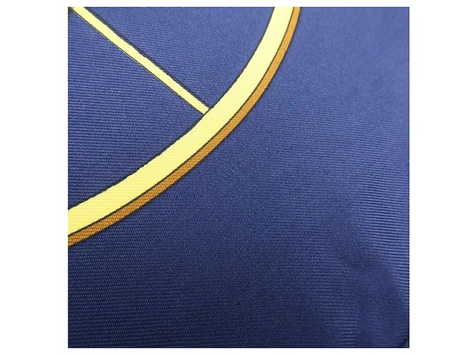 Hermès HERMES Carre 90 Seidentuch 100% Seide SPRINGS Navy Yellow - Ansicht 9