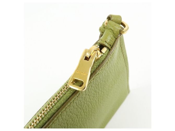 Borsa a tracolla e borsa a mano in pelle Madras con logo MIU MIU Verde - vista 18
