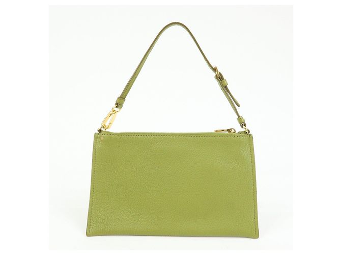 Borsa a tracolla e borsa a mano in pelle Madras con logo MIU MIU Verde - vista 2
