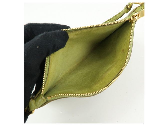 Borsa a tracolla e borsa a mano in pelle Madras con logo MIU MIU Verde - vista 20