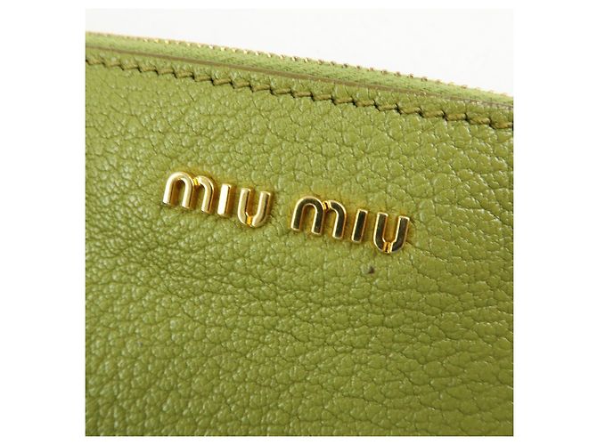 Borsa a tracolla e borsa a mano in pelle Madras con logo MIU MIU Verde - vista 24