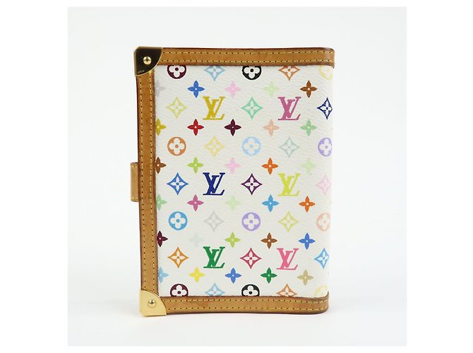 Louis Vuitton Monogram Multicolor Agenda PM Planner Cover Blanc R20896 - vista 2