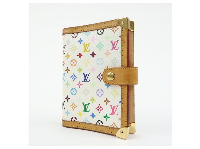 Louis Vuitton Monogram Multicolor Agenda PM Planner Cover Blanc R20896 - vista 3