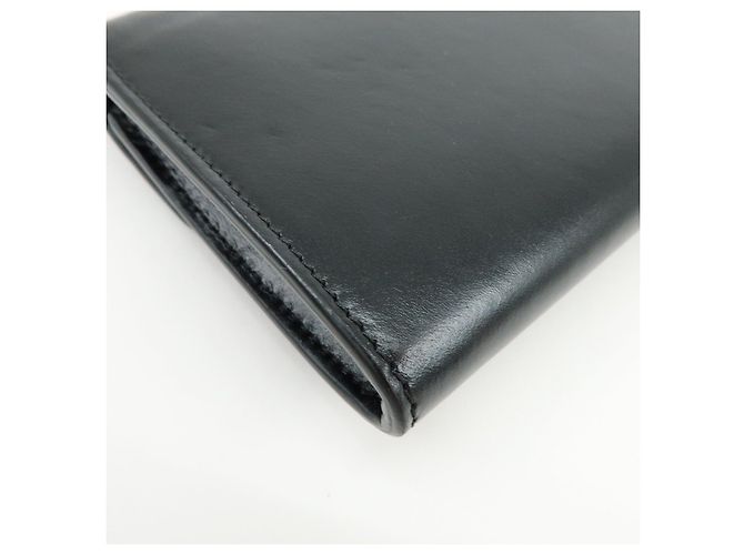 Céline Cartera larga con solapa y cadena de piel CELINE C Logo Negra - vista 13