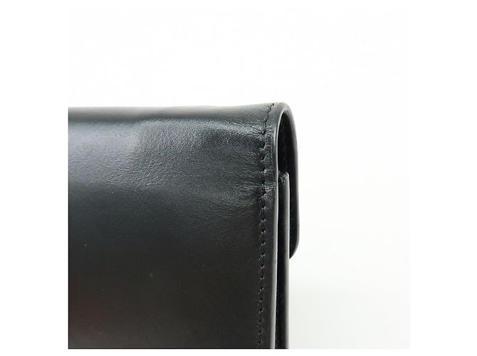 Céline Cartera larga con solapa y cadena de piel CELINE C Logo Negra - vista 15