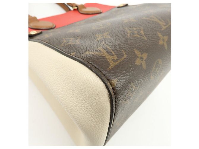 Louis Vuitton Monogram Fold Tote PM 2Way Bag Cerise Creme Noir M45389 - vista 12