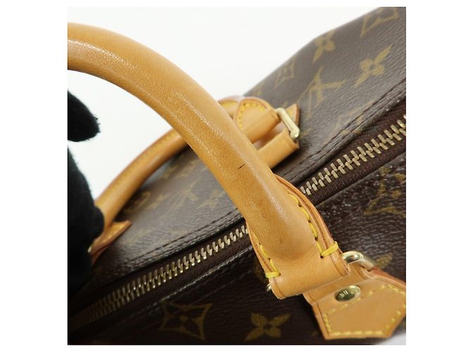 Louis Vuitton Monogram Speedy 25 Boston Bag Hand Bag Brown M41528 - vista 10