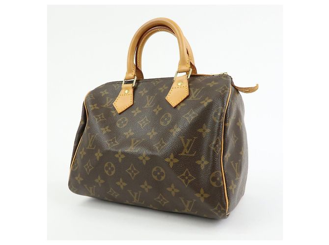 Louis Vuitton Monogram Speedy 25 Boston Bag Hand Bag Brown M41528 - vista 3