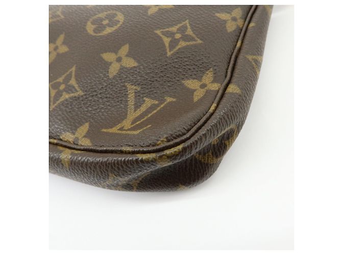 Louis Vuitton Monogram Pochette Accessoires Pouch Hand Bag Brown M51980 - vista 11