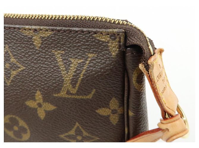 Louis Vuitton Monogram Pochette Accessoires Pouch Hand Bag Brown M51980 - vista 15