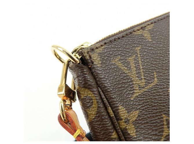 Louis Vuitton Monogram Pochette Accessoires Pouch Hand Bag Brown M51980 - vista 16