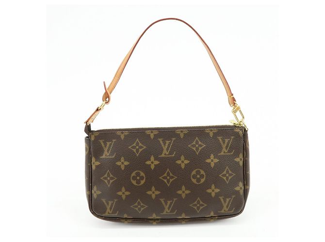 Louis Vuitton Monogram Pochette Accessoires Pouch Hand Bag Brown M51980 - vista 2