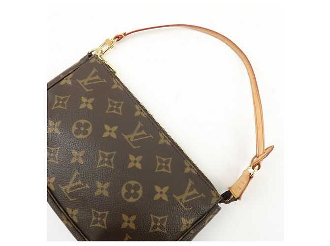 Louis Vuitton Monogram Pochette Accessoires Pouch Hand Bag Brown M51980 - vista 6