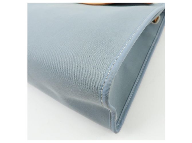 Hermès HERMES Herline Herbag Zip PM Toile Officier Vache Hunter Borsa 2Way Blu - vista 10