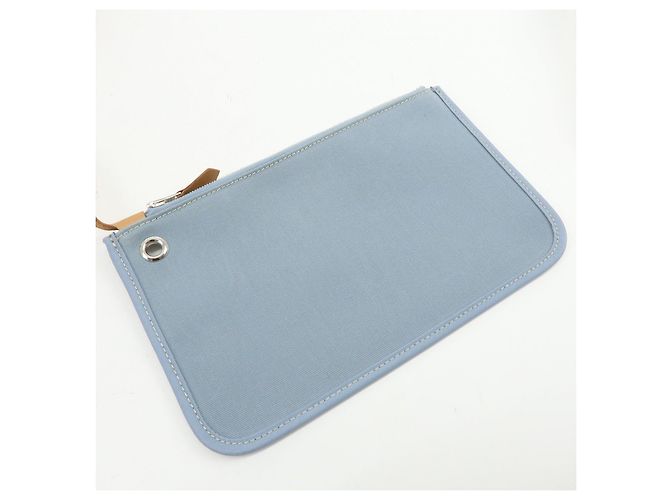 Hermès HERMES Herline Herbag Zip PM Toile Officier Vache Hunter Borsa 2Way Blu - vista 20
