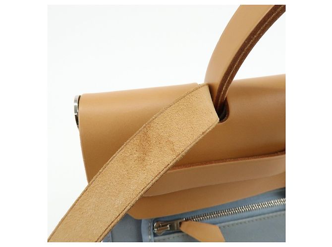 Hermès HERMES Herline Herbag Zip PM Toile Officier Vache Hunter Borsa 2Way Blu - vista 9