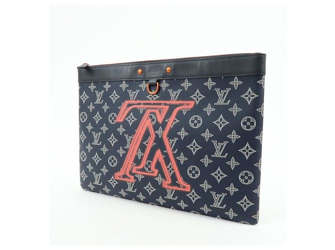 Louis Vuitton Monogram Ink Upside Down Pochette Apollo Navy M62905 - vista 3