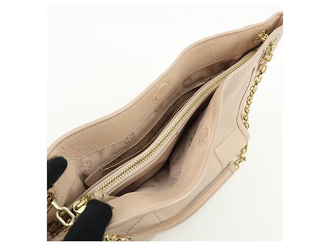 TORY BURCH Borsa a Tracolla e Tote Britten in Pelle con Catena Logo Rosa - vista 18