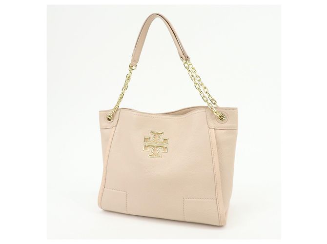 TORY BURCH Borsa a Tracolla e Tote Britten in Pelle con Catena Logo Rosa - vista 3