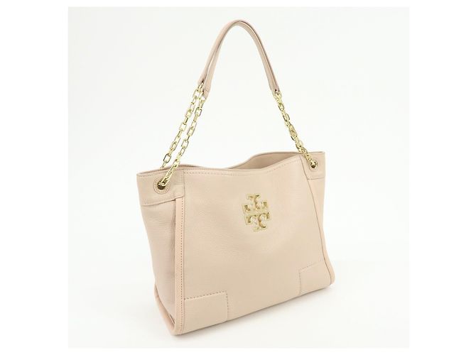 TORY BURCH Borsa a Tracolla e Tote Britten in Pelle con Catena Logo Rosa - vista 4