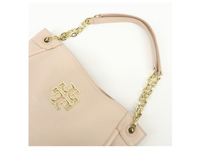 TORY BURCH Borsa a Tracolla e Tote Britten in Pelle con Catena Logo Rosa - vista 6