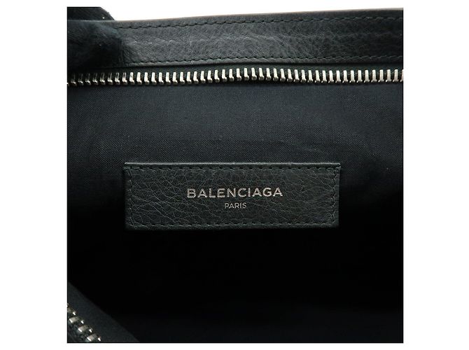 BALENCIAGA Pochette in pelle Graffiti Flat Pouch Nero Bianco - vista 18