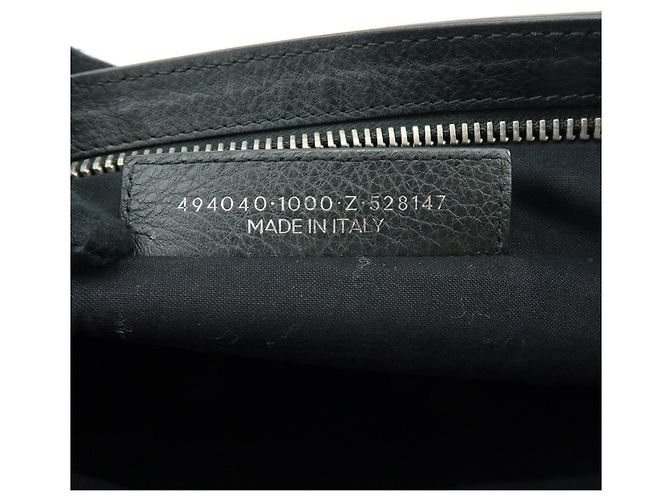 BALENCIAGA Pochette in pelle Graffiti Flat Pouch Nero Bianco - vista 19