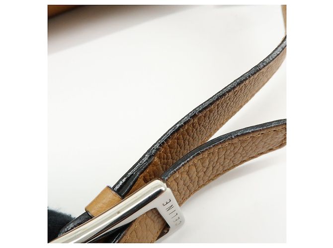 Céline Borsa a spalla e borsa a mano in pelle con logo CELINE Camel - vista 10