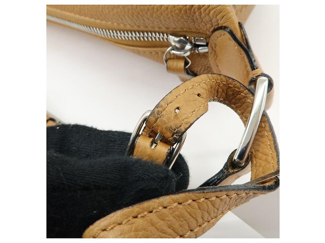 Céline Borsa a spalla e borsa a mano in pelle con logo CELINE Camel - vista 11