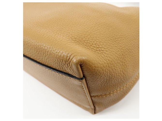Céline Borsa a spalla e borsa a mano in pelle con logo CELINE Camel - vista 13