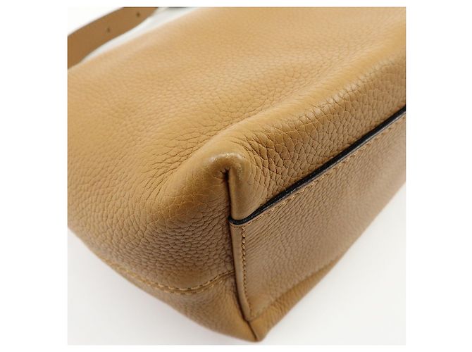 Céline Borsa a spalla e borsa a mano in pelle con logo CELINE Camel - vista 14