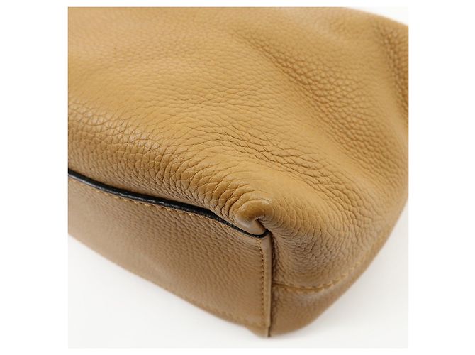 Céline Borsa a spalla e borsa a mano in pelle con logo CELINE Camel - vista 15