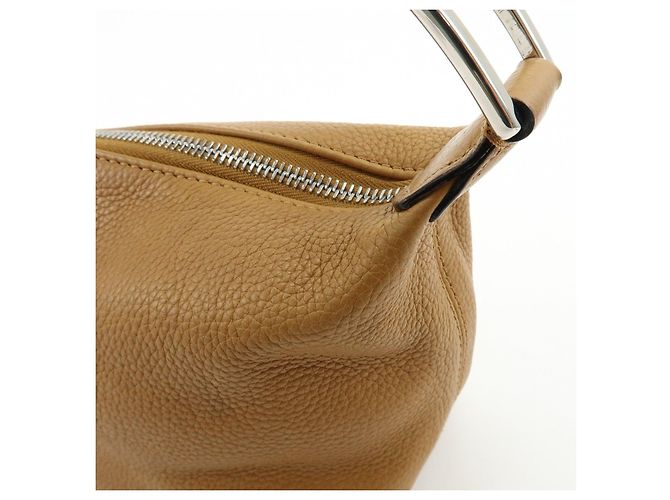 Céline Borsa a spalla e borsa a mano in pelle con logo CELINE Camel - vista 17