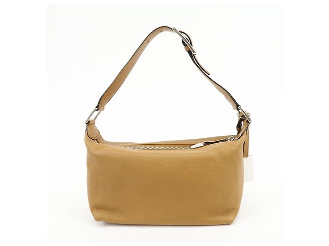 Céline Borsa a spalla e borsa a mano in pelle con logo CELINE Camel - vista 2