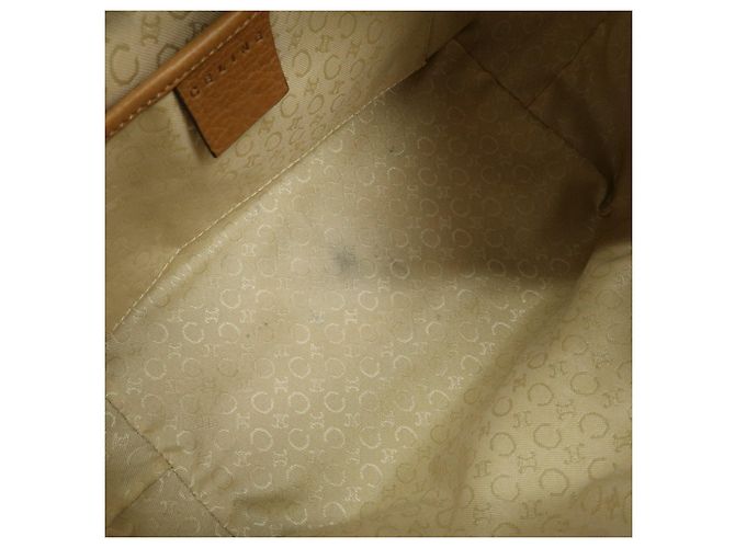 Céline Borsa a spalla e borsa a mano in pelle con logo CELINE Camel - vista 21