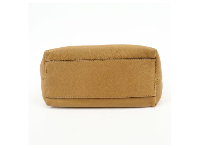 Céline Borsa a spalla e borsa a mano in pelle con logo CELINE Camel - vista 5
