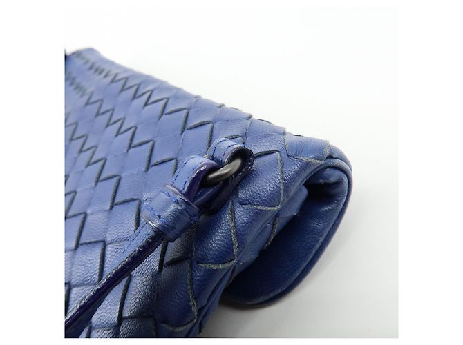 BOTTEGA VENETA Borsa a tracolla e a spalla in pelle Intrecciato Blu - vista 10