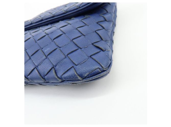 BOTTEGA VENETA Borsa a tracolla e a spalla in pelle Intrecciato Blu - vista 11
