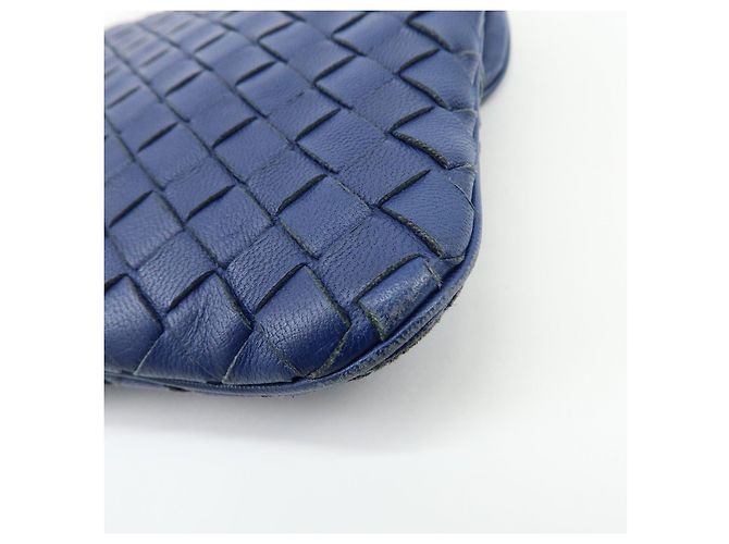 BOTTEGA VENETA Borsa a tracolla e a spalla in pelle Intrecciato Blu - vista 13