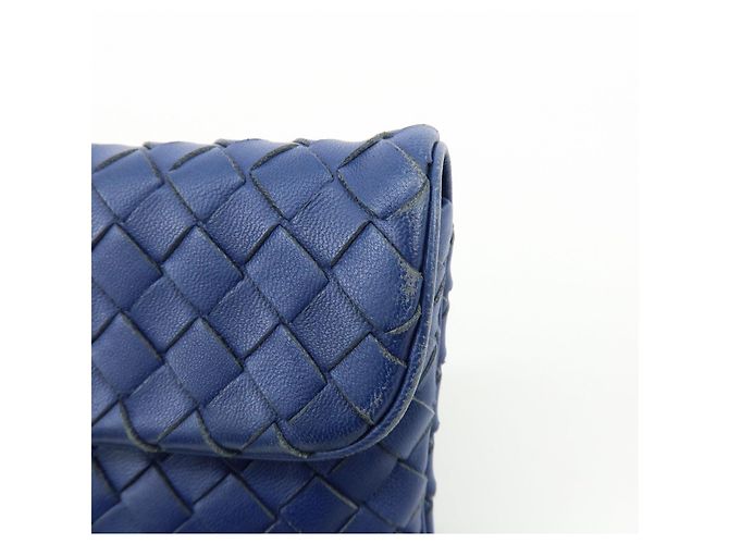 BOTTEGA VENETA Borsa a tracolla e a spalla in pelle Intrecciato Blu - vista 15