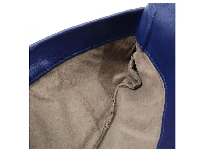 BOTTEGA VENETA Borsa a tracolla e a spalla in pelle Intrecciato Blu - vista 22